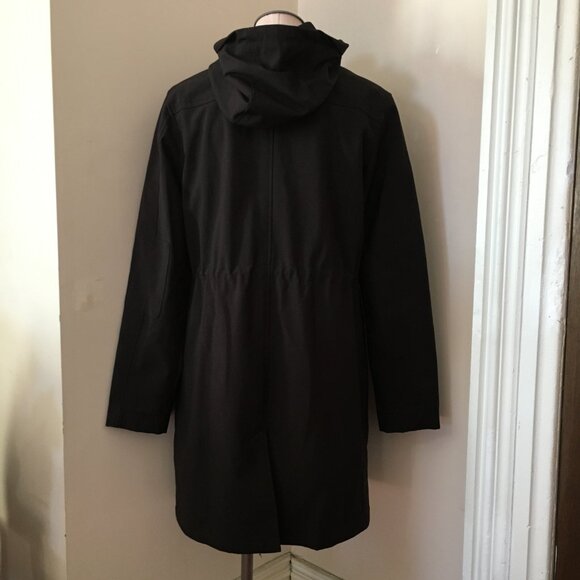 [Joe Fresh] Black Mesh Lined Raincoat | L | Good - Picture 2 of 13